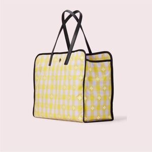 Kate Spade Extra Large Nylon Shopper Morley Tote, Frozen Lilac Chartreuse